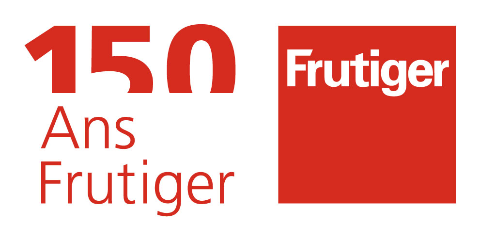 Logo 150 Jahre Frutiger französisch